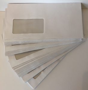 Briefumschläge Din Lang mit Fenster weiß